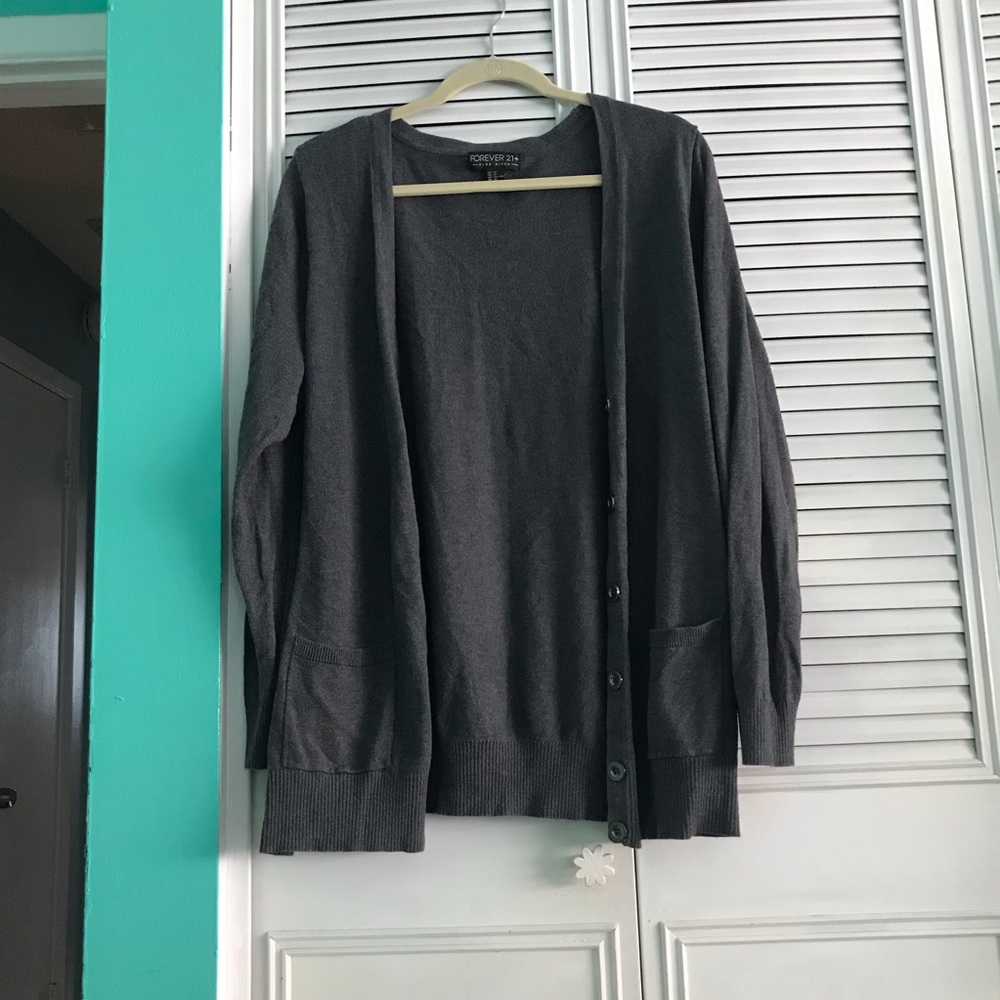 Gray forever 21 cardigan
